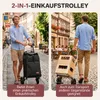 Sekey Klappbar Einkaufstrolley 2 Räder Aluminium, mit 50L Produktbild-Vorschau 2