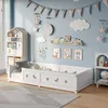 INONEFT Kinderbett 120x200 cm,Einzelbett mit Rausfallschutz Produktbild-Vorschau 4