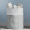vidaXL Úložný kôš sivý a biely Ø38x46 cm bavlna Náhľad obrázku produktu 2
