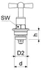 Schlösser Armaturen KNEBEL-OBERTEIL MIT O-RING DN15, 1/2", Produktbild-Vorschau 2