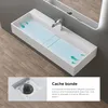 doporro Vasque à Poser Blanc Mat avec Bonde Lavabo de Salle Voir les images du produit 4
