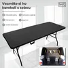 IvoQ Skládací stůl – 180 cm – ratanový vzhled – černý – Náhled obrázku produktu 5