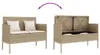 vidaXL Gartenbank mit Kissen Beige Poly Rattan Produktbild-Vorschau 7