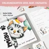 XXL Einladungskarten Kindergeburtstag Katze 10er Set Produktbild-Vorschau 5