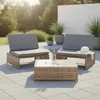 Mucola Sitzgruppe Polyrattan Lounge Gartengarnitur 2 Sessel Produktbild-Vorschau 4