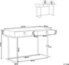 BELIANI Konsola biała matowa 2 szuflady 77 x 115 cm złota Podgląd zdjęcia produktu 7