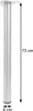 A single table leg with dimensions indicated. Voir les images du produit