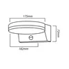A technical drawing of a motion sensor LED lamp with dimensions indicated. Produktbild-Vorschau