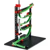A marble run toy made of plastic construction blocks. Voir les images du produit