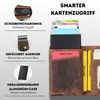 Slim Wallet Geldbeutel Braun Münzfach RFID-Schutz Leder Produktbild-Vorschau 2