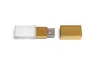 Sada: USB KRYSTAL zlatý 3.0 16GB, kombinácia sklo a kov, Náhľad obrázku produktu 2