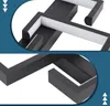 Close-up views of a modern black geometric LED ceiling light. Produktbild-Vorschau