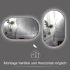 HOKO Miroir ovale LED avec cadre métallique 45x75 cm Blanc Voir les images du produit 12