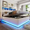 MODFU Lit Coffre Double 180x200 cm - Lit Capitonné en Tissu Voir les images du produit 2