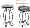 GOPLUS Mosaik Beistelltisch, Ø30cm runder Gartentisch mit Produktbild-Vorschau 5