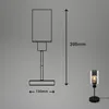 Lampada da tavolo, nera, vetro fumé, 1xE27/max.10W Anteprima dell’immagine prodotto 5