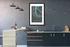 MuchoWow® Gerahmtes Poster Blau - Deutschland - Karte - Produktbild-Vorschau 5