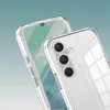 Close-up of two transparent phone cases, one showing the screen and the other the camera array. Produktbild-Vorschau