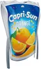 Capri-Sun-Orange-Kostüm, linke Dreiviertelansicht der Tunika mit silbernem Rand. Produktbild-Vorschau