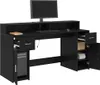 vidaXL Bureau Chêne noir 160 x 55 x 91 cm Bois composite Voir les images du produit 2