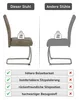 Hela Tische, 4er Set Freischwinger Stuhl SOPHIA -Microfaser Produktbild-Vorschau 6