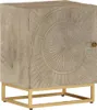 CLORIS Nachttisch 40x30x50 cm Massivholz Mango und Eisen Produktbild-Vorschau 1