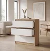Moderne Kommode  mit 3 Schubladen | Weißer Beistellschrank Produktbild-Vorschau 1