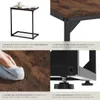 Table d’appoint CARDIFF 55,5x35x67cm - Bois foncé Voir les images du produit 4