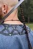 Wikinger Tunika mit Echtleder Applikationen - Blau S Produktbild-Vorschau 5