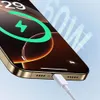 Close-up of a smartphone being charged with a USB-C cable, with a charging icon and wattage displayed. Produktbild-Vorschau