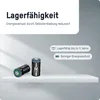 Two batteries are displayed on a white shelf against a light gray background with text overlays. Náhled obrázku produktu