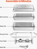 VEVOR rechteckiger Chafing Dish Set 8,5 L Speisenwärmer (2 Produktbild-Vorschau 7