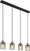Globo Lighting Hängeleuchte Metall schwarz matt, 4x E27 Produktbild-Vorschau 1