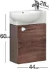 Gäste-Badmöbel-Set Kreariva Kleiner Waschbecken 44 x 28 Produktbild-Vorschau 2