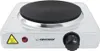 A studio shot of a white electric hot plate. Voir les images du produit