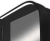 A close-up view of a black mirror cabinet with integrated LED lighting. Produktbild-Vorschau
