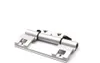 A silver-colored hinge is shown against a white background. Produktbild-Vorschau