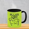 Alles wir KUHt Kaffeebecher Schwarz in grün zum Thema Produktbild-Vorschau 3