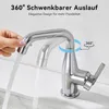 360° Schwenkbar Waschtischarmatur, Kalt Warm bleifrei Produktbild-Vorschau 4