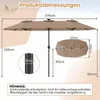 COSTWAY Doppelsonnenschirm 375x200cm, Gartenschirm mit Produktbild-Vorschau 3
