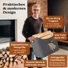 BLACK OAK Montana XL 60L Holzkorb aus Filz grau – Kaminholz Produktbild-Vorschau 3
