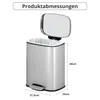 Vidacharmy Cubo de Reciclaje 20 L de Acero Inoxidable Produktbild-Vorschau 2
