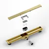 Duschrinne – 70 cm – Gold – Fliesenrost – Edelstahl – mit Produktbild-Vorschau 4