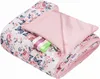 Roses & Smokey Pink Soft Velvet Neugeborene Decke 55x75cm Produktbild-Vorschau 2