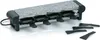 A raclette grill with a granite top and multiple small pans underneath, along with several spatulas. Produktbild-Vorschau