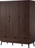 home24 Drehtürenschrank mit 3 Türen - Walnuss Nachbildung Produktbild-Vorschau 1