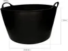 KOTARBAU® Abbeveratoio in gomma elastica 55L nero con Anteprima dell’immagine prodotto 2