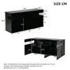 Merax Hochglanz Sideboard mit LED und 3 Türen, Kommode mit Produktbild-Vorschau 6
