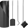 Kaminbesteck Set 4-teilig Kaminzubehör mit Besen, Schaufel, Produktbild-Vorschau 1