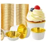 Muffinförmchen 50 Stück Weiß Gold Papier Backförmchen Produktbild-Vorschau 1